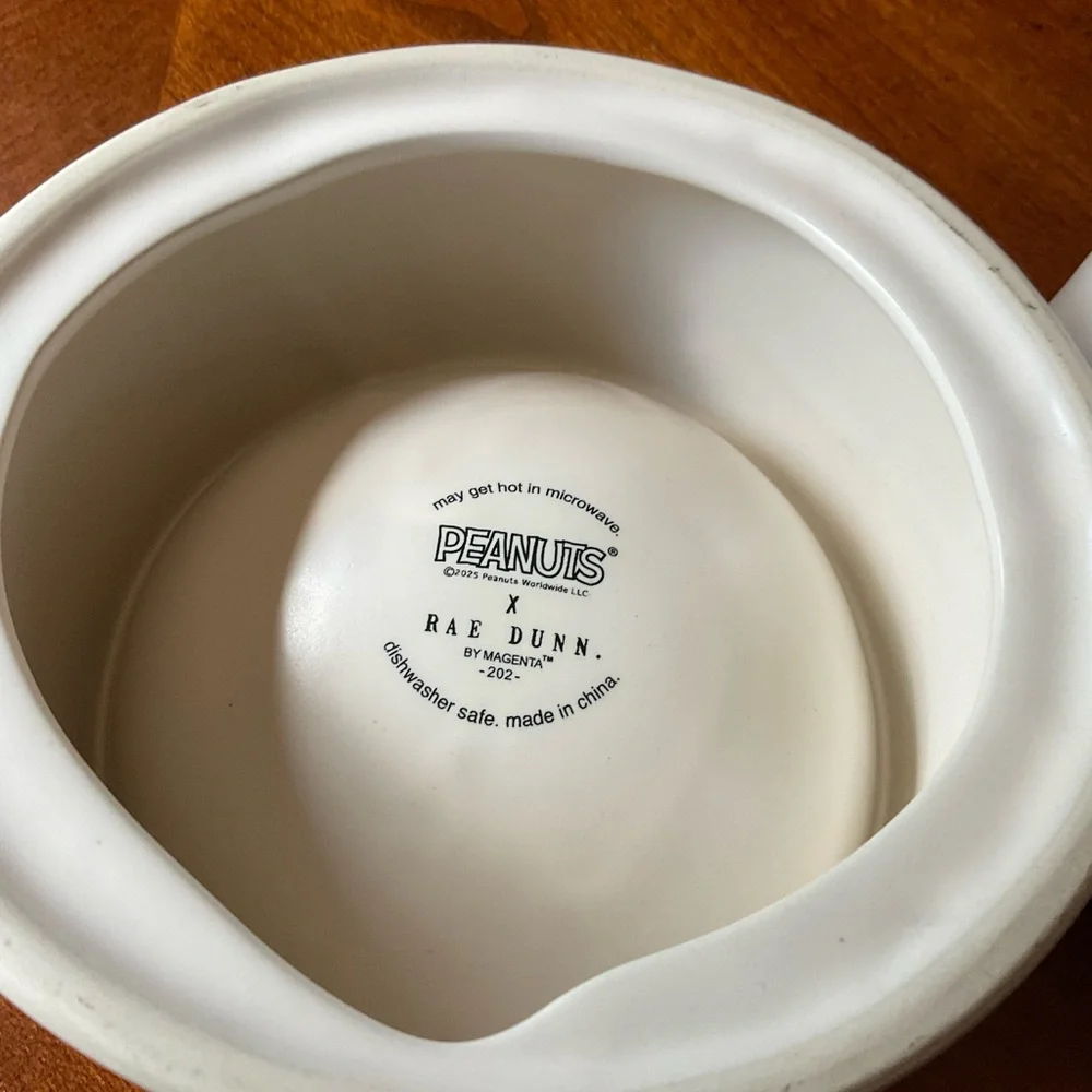 NWT SNOOPY “EEK” Rae Dunn x Peanuts Halloween Dog Dish, Raised, small